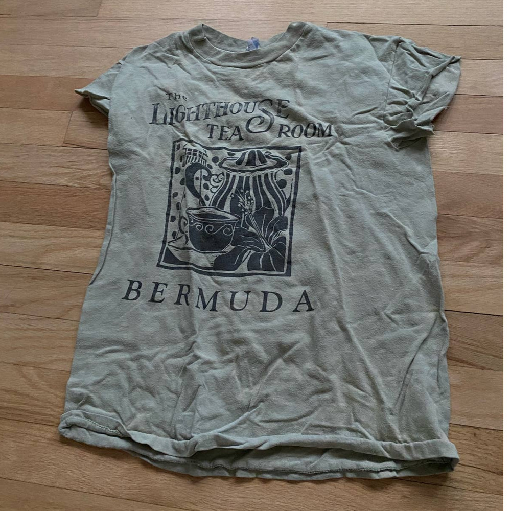 The Lighthouse Tea Room Bermuda Green Tee Shirt